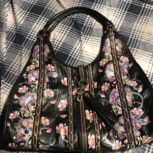 **Reserved**Ed Hardy Bag Black with beautiful Flow