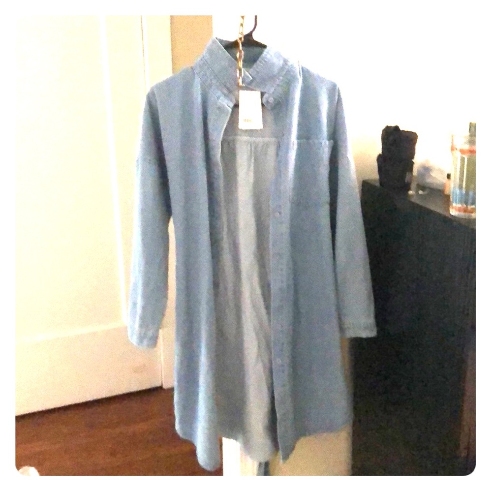 light denim coat