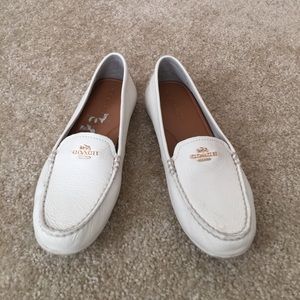 Coach off white leather shoes