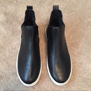 Ankle leather sneakers