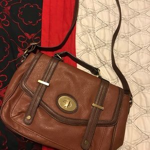 Brown Leather crossbody Bag