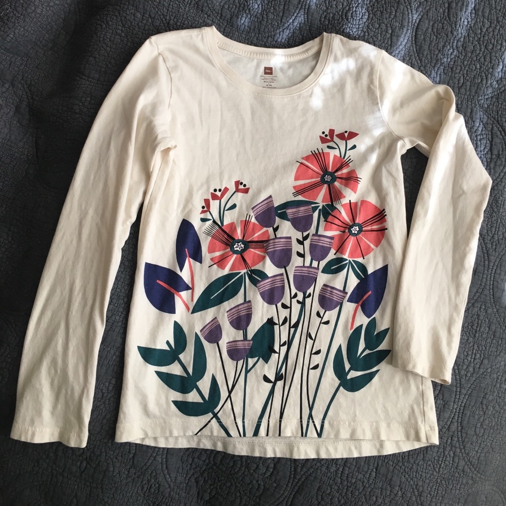 Tea Collection • floral graphic tee size L (8-10)