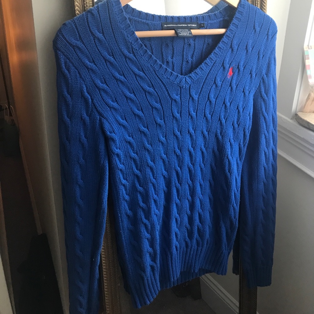 Blue RL pull over sweater