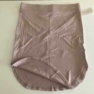 Tan Short Pencil Skirt