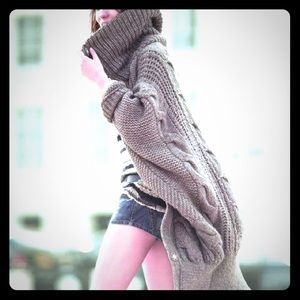 Oversized batwing knit cardigan
