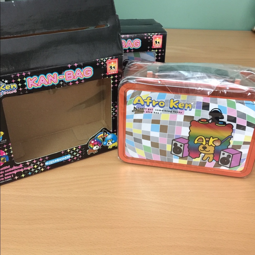 Brand new NIB Japanese DJ Afro ken tin lunch box