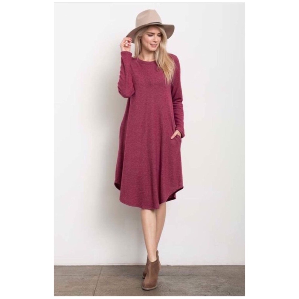 NWT Sweater Dress “burgundy”