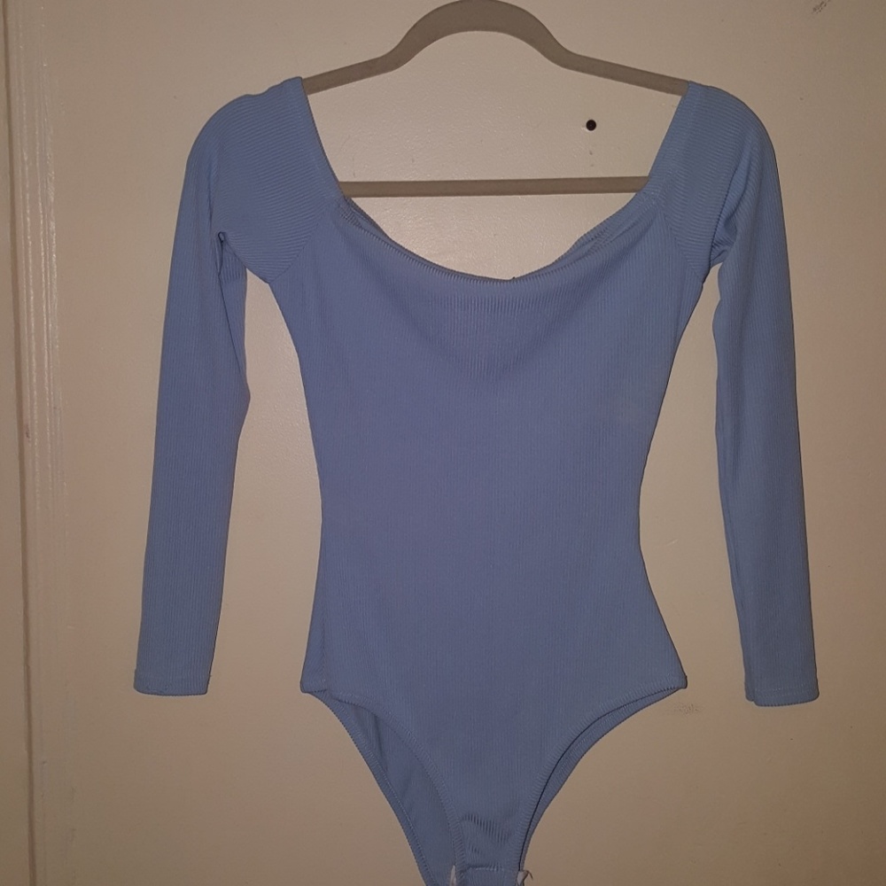 Baby blue off the shoulder Bodysuit