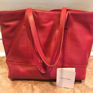 Cole Haan red leather bag
