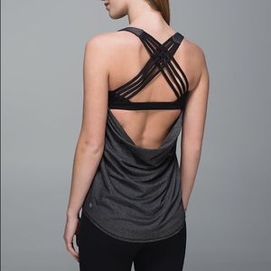 Lululemon Wild Tank in Black with gray stripes