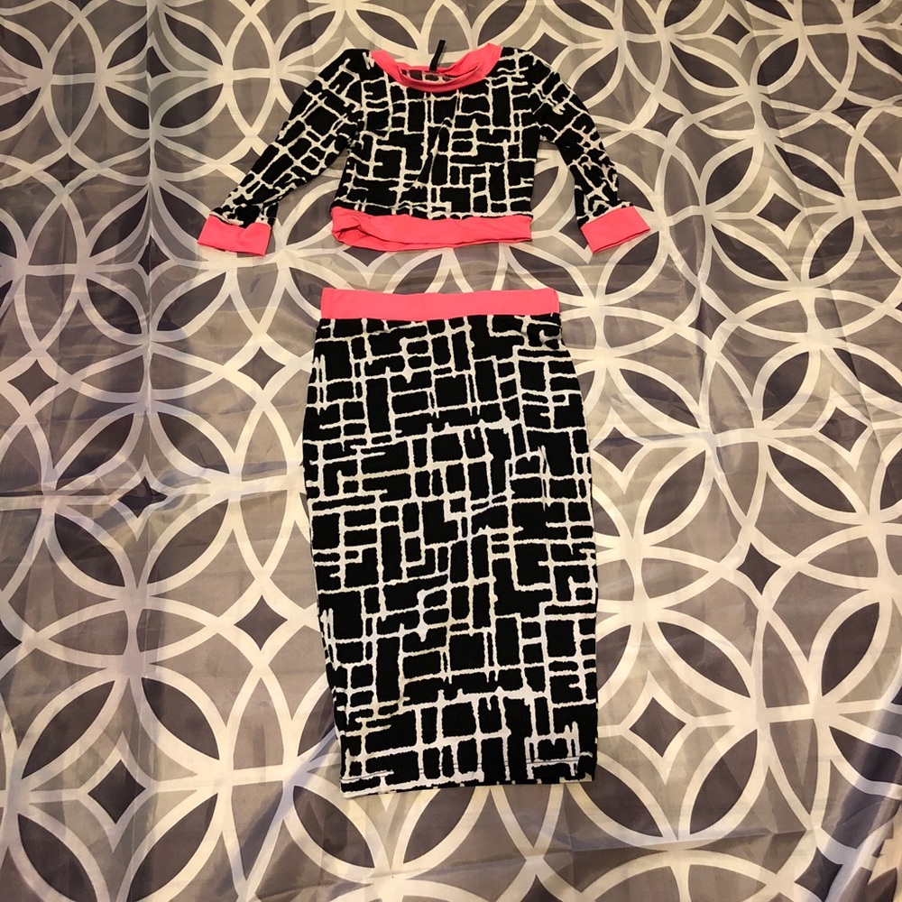 2pc set good time USA top/skirt