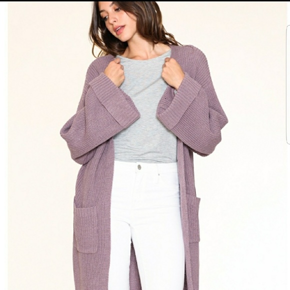 FLASH SALE! HP Mauve Long Cardigan - Picture 2 of 5
