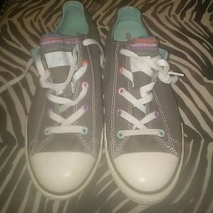 Cute converse all-star multi-tongue shoe