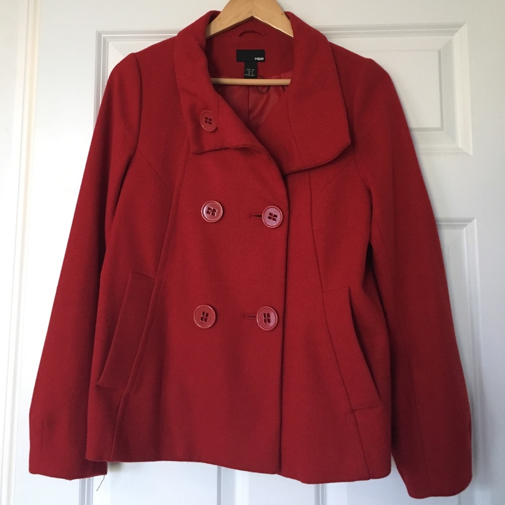 Red H&M coat