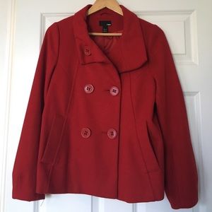 Red H&M coat