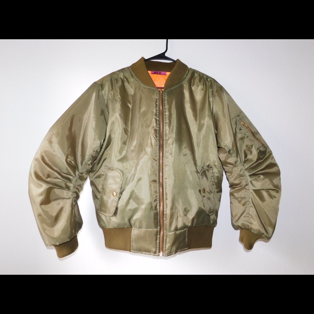 Green bomber jacket