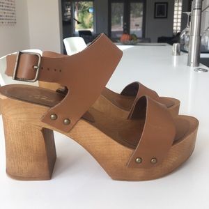 Chunky wooden heels!