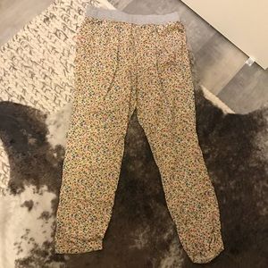 ZARA floral joggers + pockets