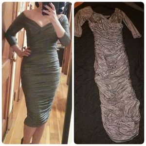 Silver sparkly pin-up vintage dress