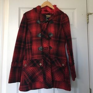 Xoxo Plaid Coat