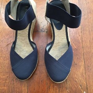 Cute Wedge Navy Blue Ralph Lauren Shoes