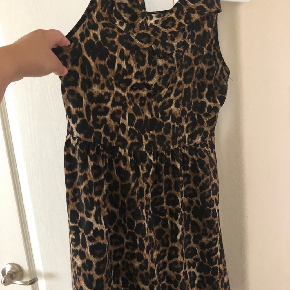 Leopard fit and flare dress