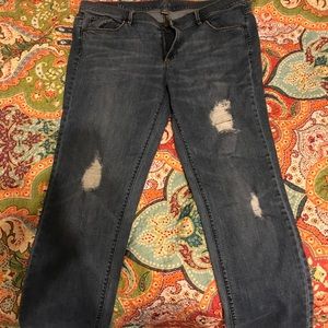 Distressed jeans