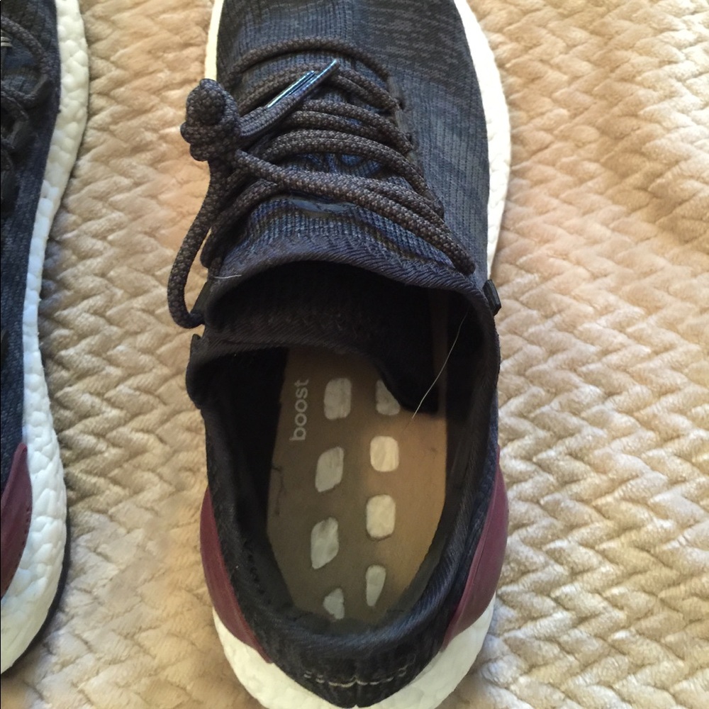 Adidas PureBoost Black Burgundy UltraBoost - Picture 3 of 4