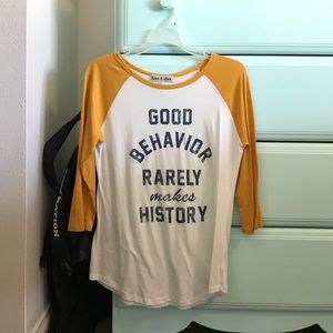 Graphic baseball tee