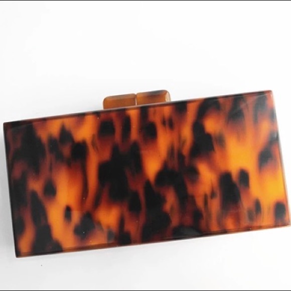 NEW!! Tortoise Shell “Stassi” Box Clutch - Picture 5 of 8