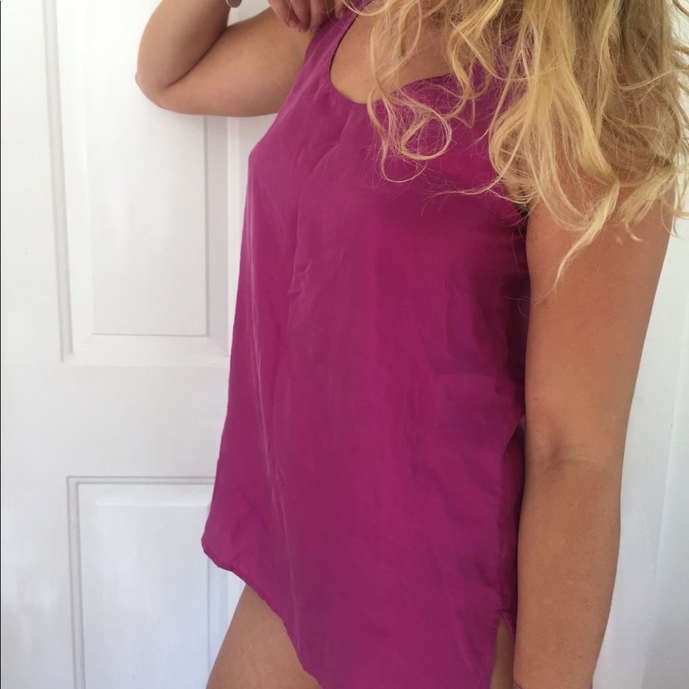 Vintage 100% silk long top