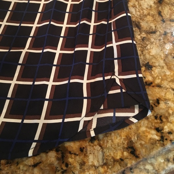 For @_jen J. CREW silk- twill blouse in windowpane - Picture 6 of 7