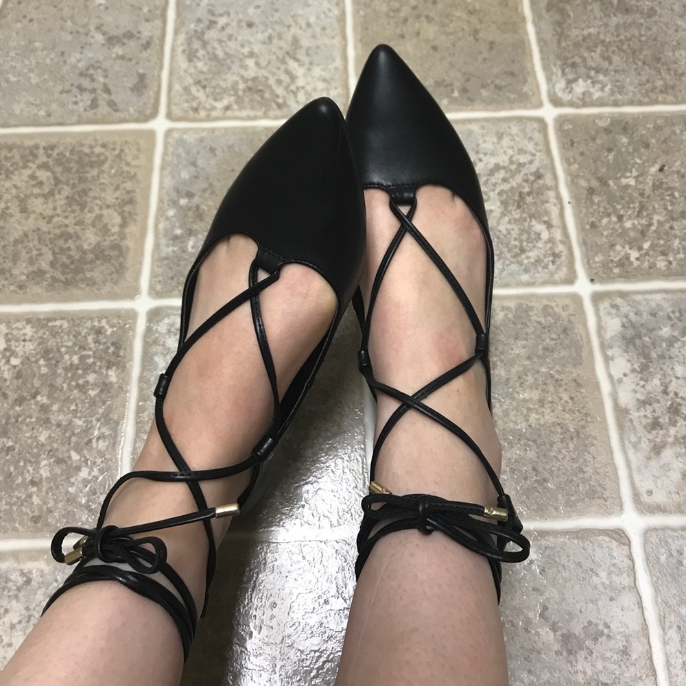 OLD NAVY Lace up Ballet Flats