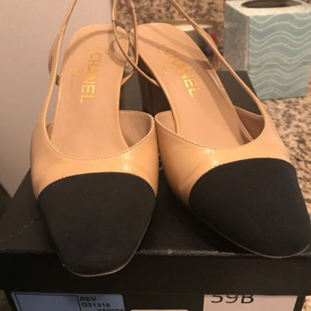Chanel Two-toned Slingback heels