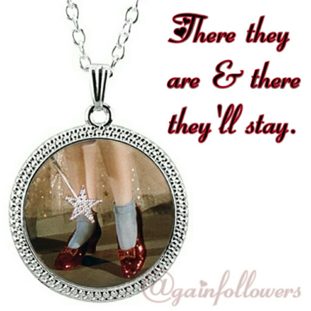 Wizard of Oz Ruby Red Slippers Necklace