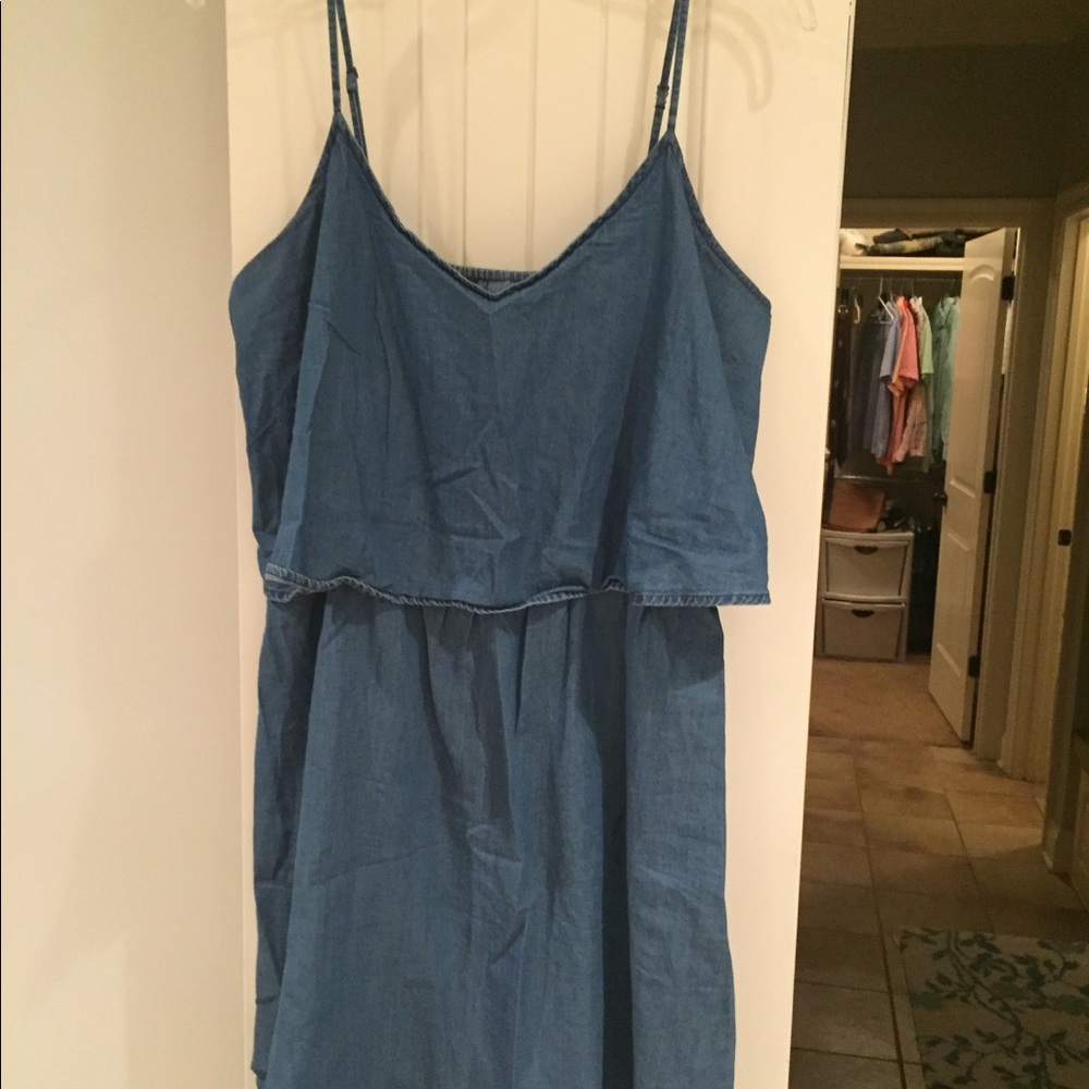 Denim tank dress