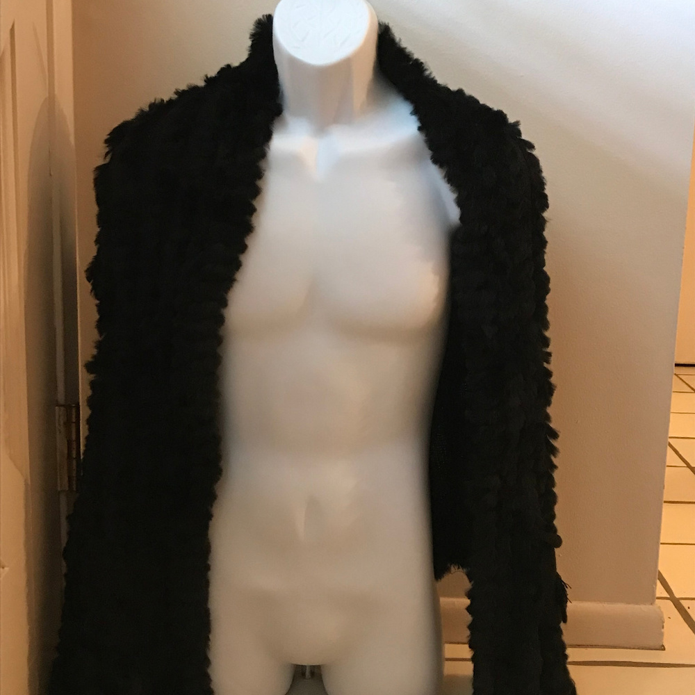Belle Fare Black Fox Fur Wrap