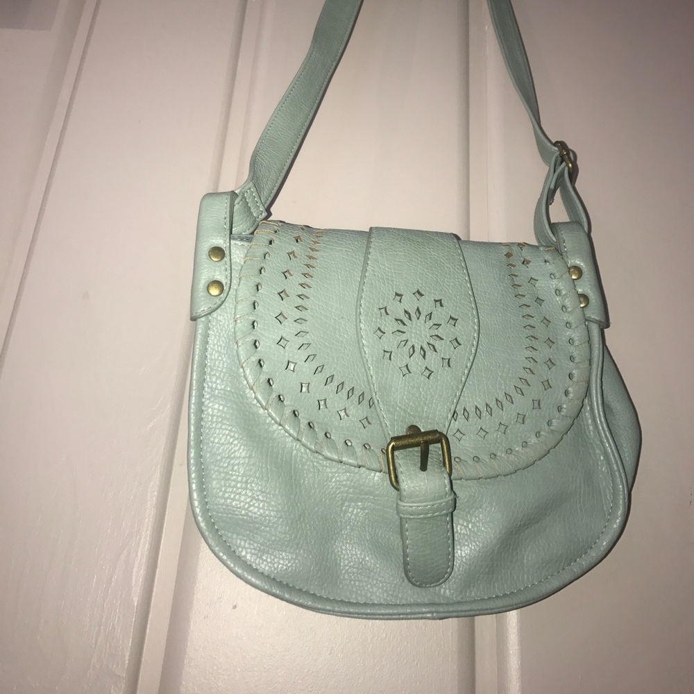 Dusty/Mint Green Mossimo crossbody satchel