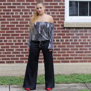 💜 Vintage Black & White Jumpsuit