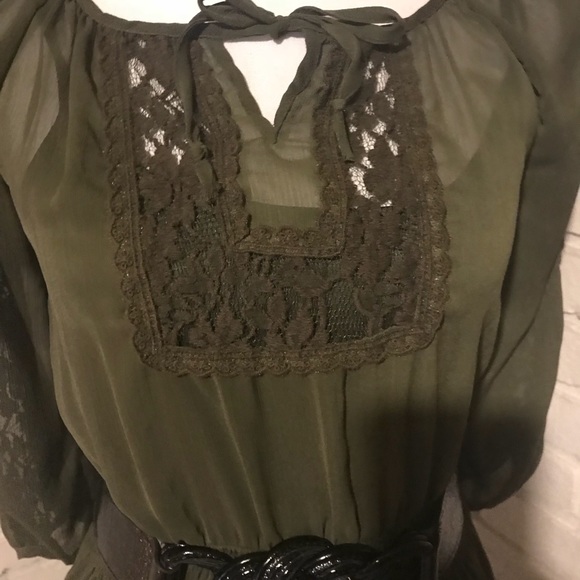 Olive Green Tunic/Dress - Picture 2 of 4