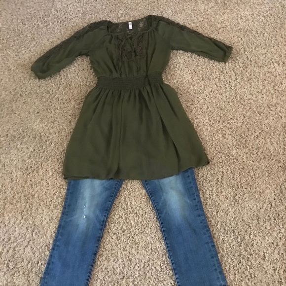 Olive Green Tunic/Dress - Picture 4 of 4