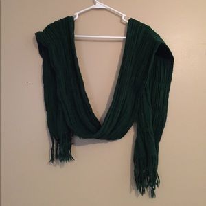 Green rubbed scarf