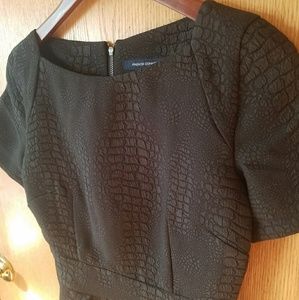French Connection FCUK croc luxe structured dress