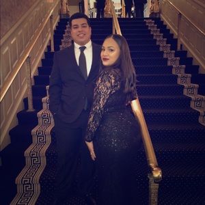 Marina laced black dress for special occasions