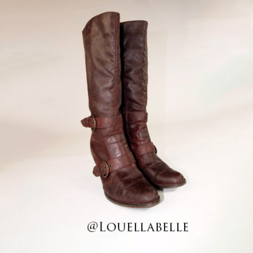 Vanity Vegan Leather Heeled Riding Boot