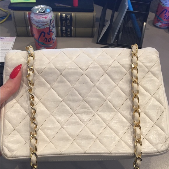 **SOLD** Vintage Auth Chanel Crescent Flap Bag - Picture 5 of 8