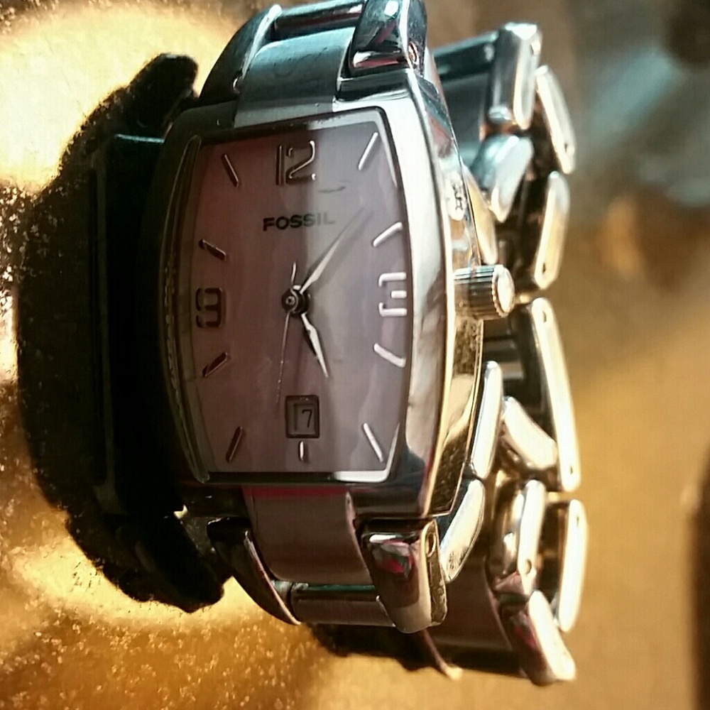 Mother of Pearl Fossil Watch