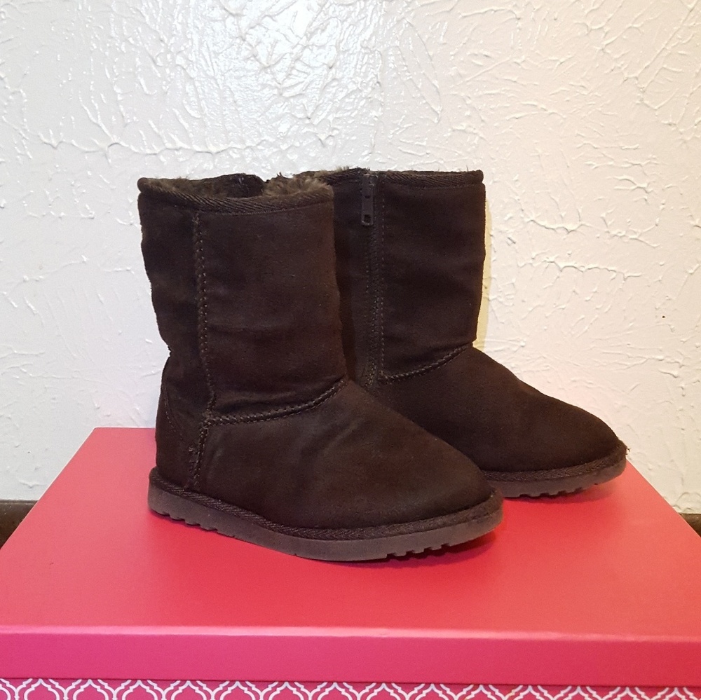 Kids Brown Fur Lined Boots