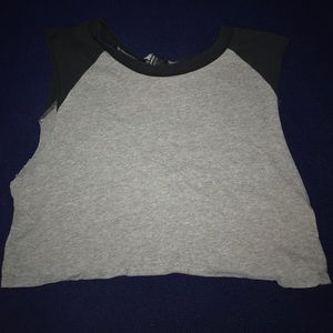 Baseball/biker cropped tank!