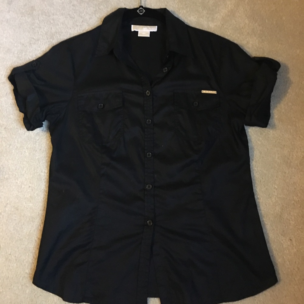 Michael Kors Black Button Up